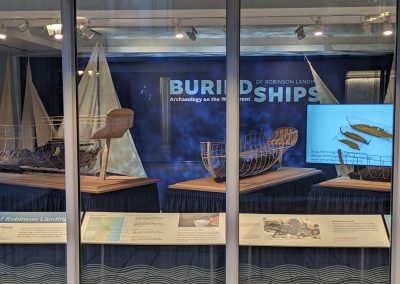Buried Ships of Robinson Landing exhibit at the Office of Historic Alexandria