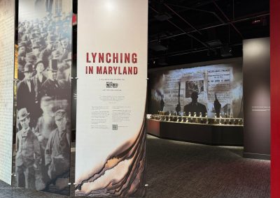 The title panel of the Lynching in Maryland exhibition.